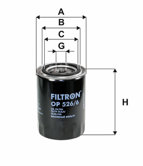 Olejový filter Filtron OP526/6
