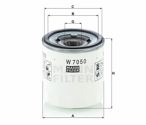 Olejový filter MANN W 7050
