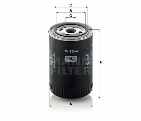 Olejový filter MANN FILTER W 936/4