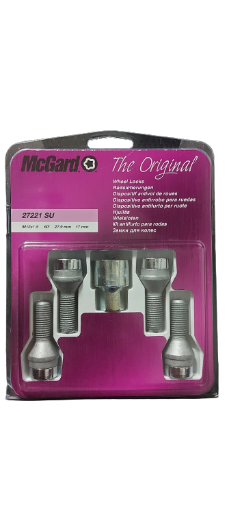 McGard Bezpečnostné skrutky M12x1,5 60° 27,9mm 17mm (27221SU)