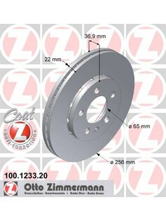 Brzdový kotúč ZIMMERMANN 100.1233.20