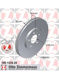 Brzdový kotúč ZIMMERMANN 100.1235.20