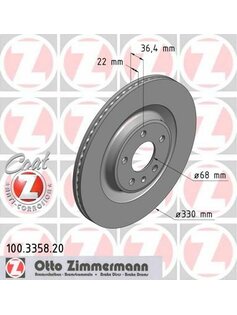 Brzdový kotúč ZIMMERMANN 100.3358.20