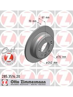 Brzdový kotúč ZIMMERMANN 285.3514.20