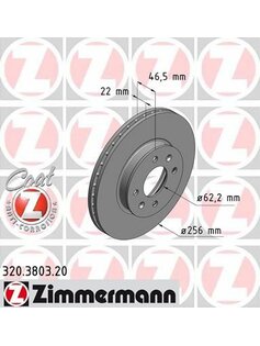 Brzdový kotúč ZIMMERMANN 320.3803.20