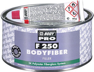 HB BODY bodyfiber F250 - tmel so sklenným vláknom 750g