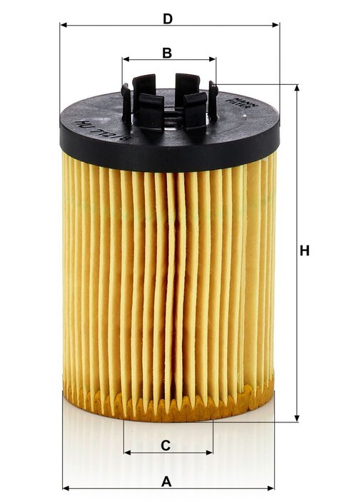MANN HU712/8x - Olejový filter