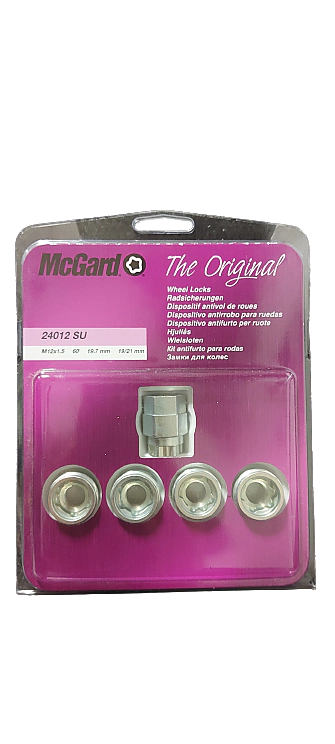 McGard Bezpečnostné matice M12x1,5 60° 19,7mm 19/21mm (24012SU)
