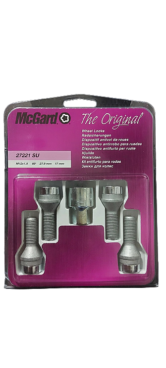 McGard Bezpečnostné skrutky M12x1,5 60° 27,9mm 17mm (27221SU)