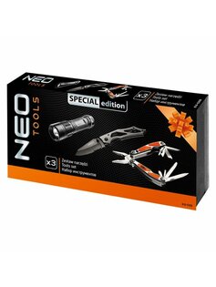 NEO 63-028 Sada 3 prvky (baterka, multitool, nôž)