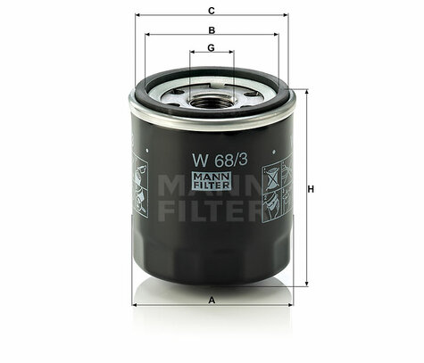 Olejový filter MANN FILTER W 68/3