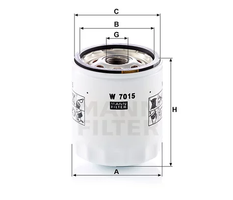 Olejový filter Mann Filter W 7015