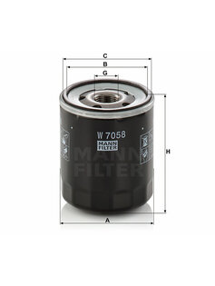 Olejový filter MANN FILTER W 7058