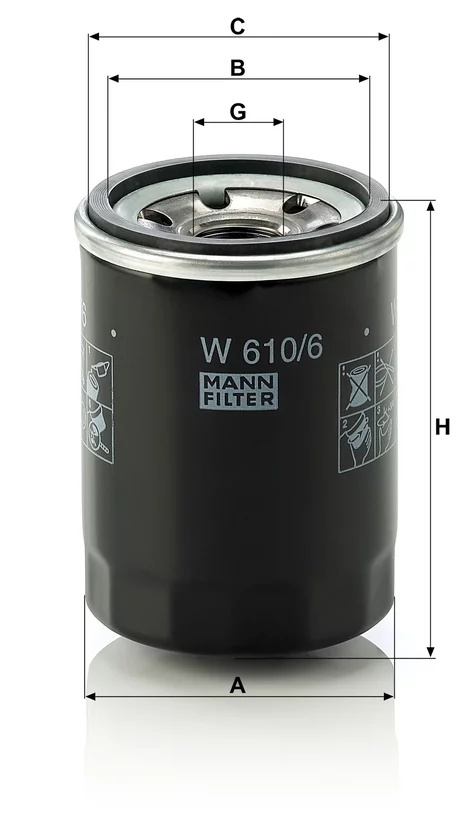 Olejový filter MANN W 610/6