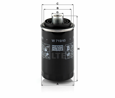 Olejový filter MANN W 719/45