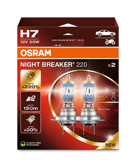 OSRAM 64210NB220-2HB H7 12V 55W W PX26d NB +220% 2ks