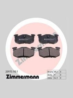 Sada brzdových platničiek kotúčovej brzdy ZIMMERMANN 20973.110.1