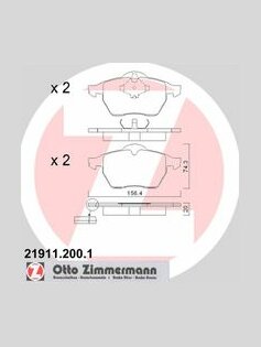 Sada brzdových platničiek kotúčovej brzdy ZIMMERMANN 21911.200.1